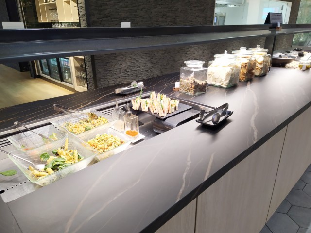 Strata Lounge Auckland Airport Food Options - Salads and Sandwiches