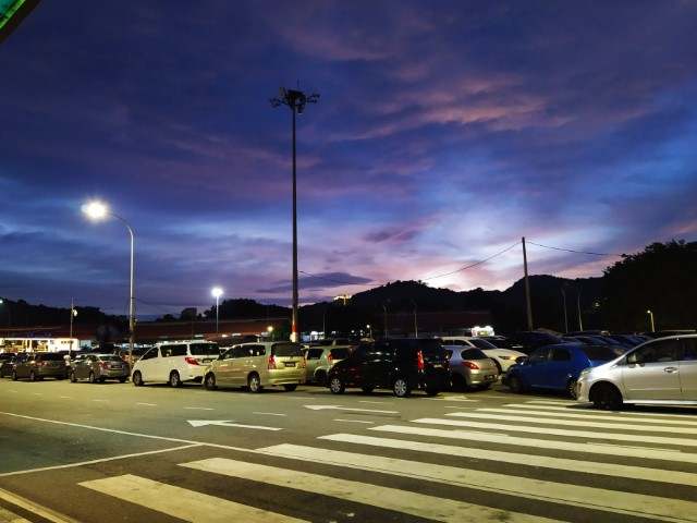 Skies getting dark as we arrived at Penang Airport