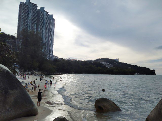 View of the beach from Miami Cafe Penang