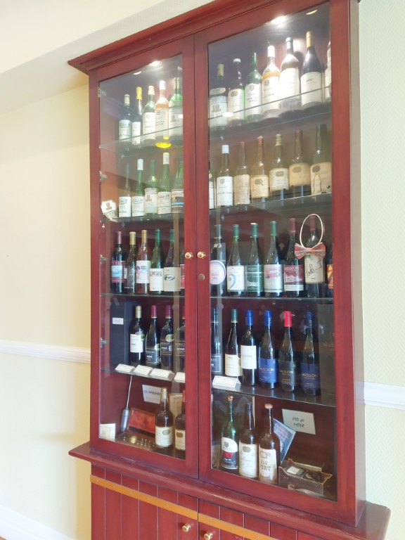 Wines on display at Mission Estate Winery