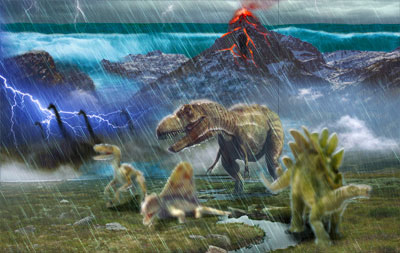 Dinosaurs died in the Flood