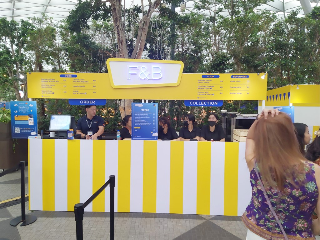Food options available at KrisFlyer Fest 2023 at Jewel Changi Airport