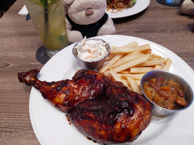 "Massage and Feast" Package Hard Rock Cafe Penang - Half BBQ Chicken