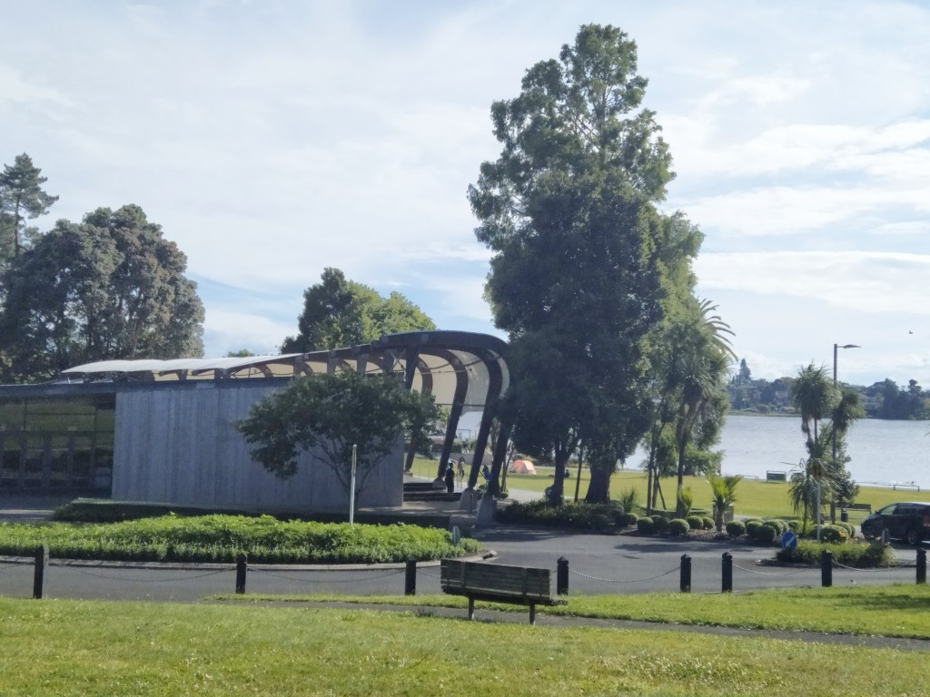 Verandah at Hamilton Lake (Lake Rotoroa) New Zealand
