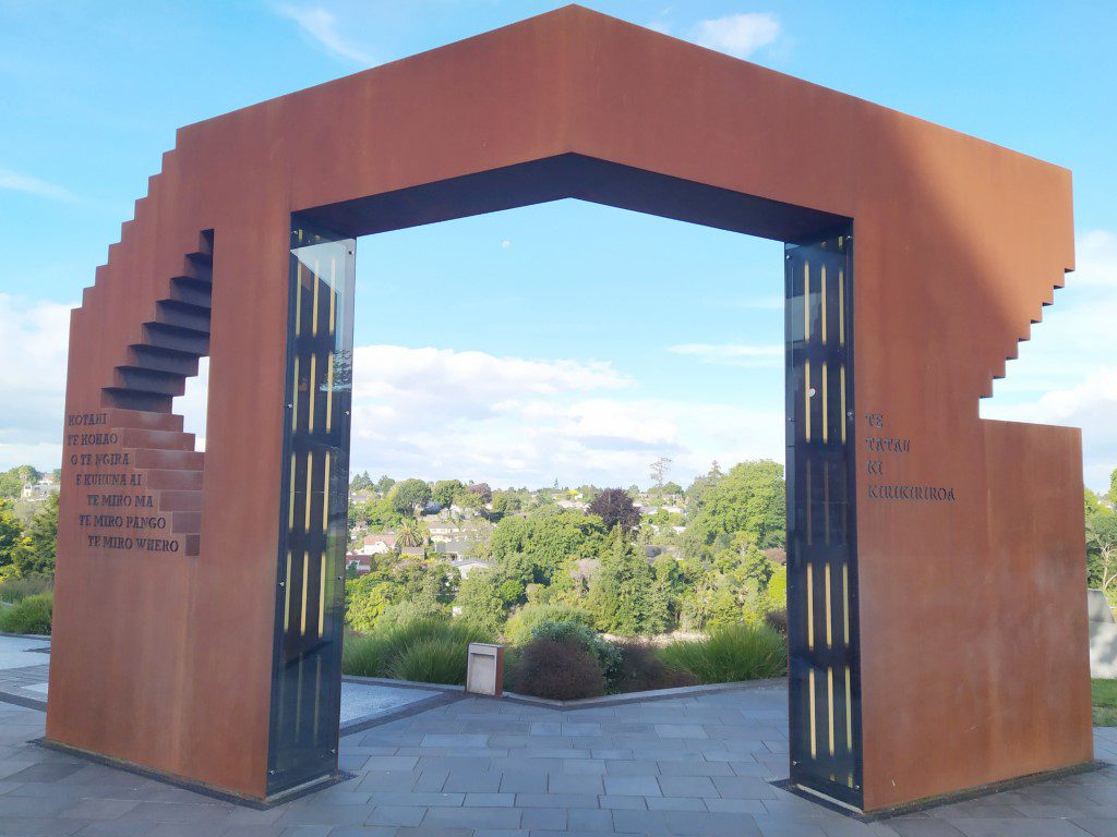 Beautiful structure leading to Waikato River at Hamilton