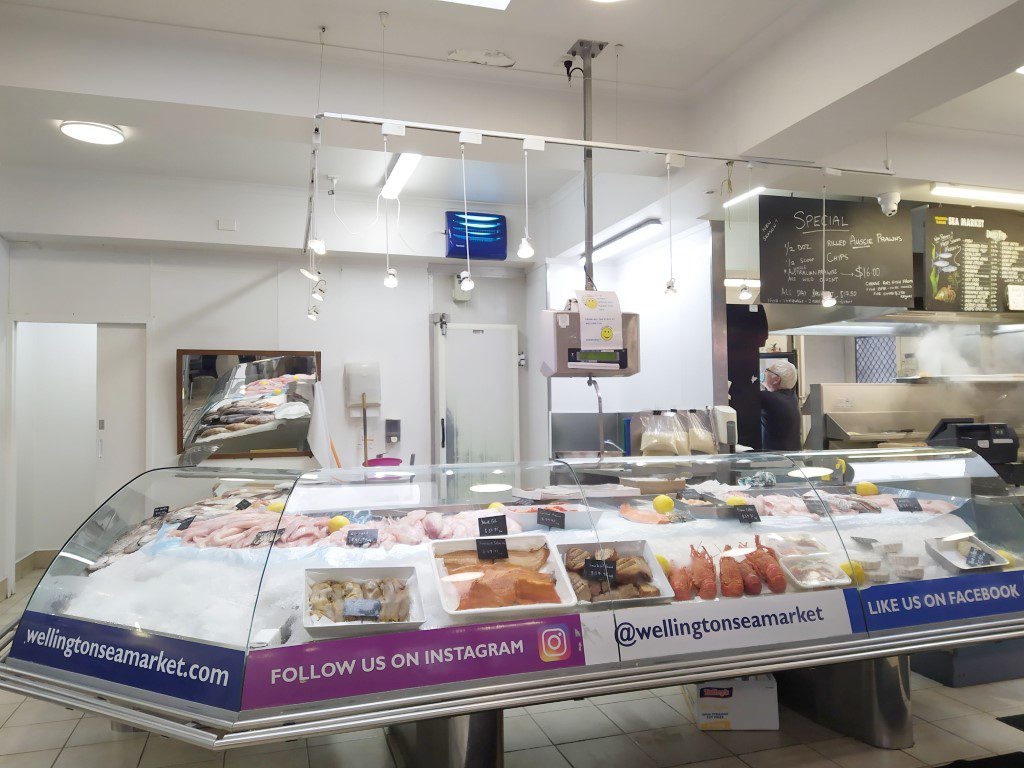 Seafood available at Wellington Seamarket