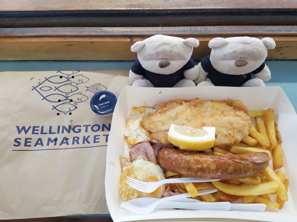 All Day Breakfast Special ($17.50) with Tartare Sauce (90 cents) from Wellington Seamarket New Zealand