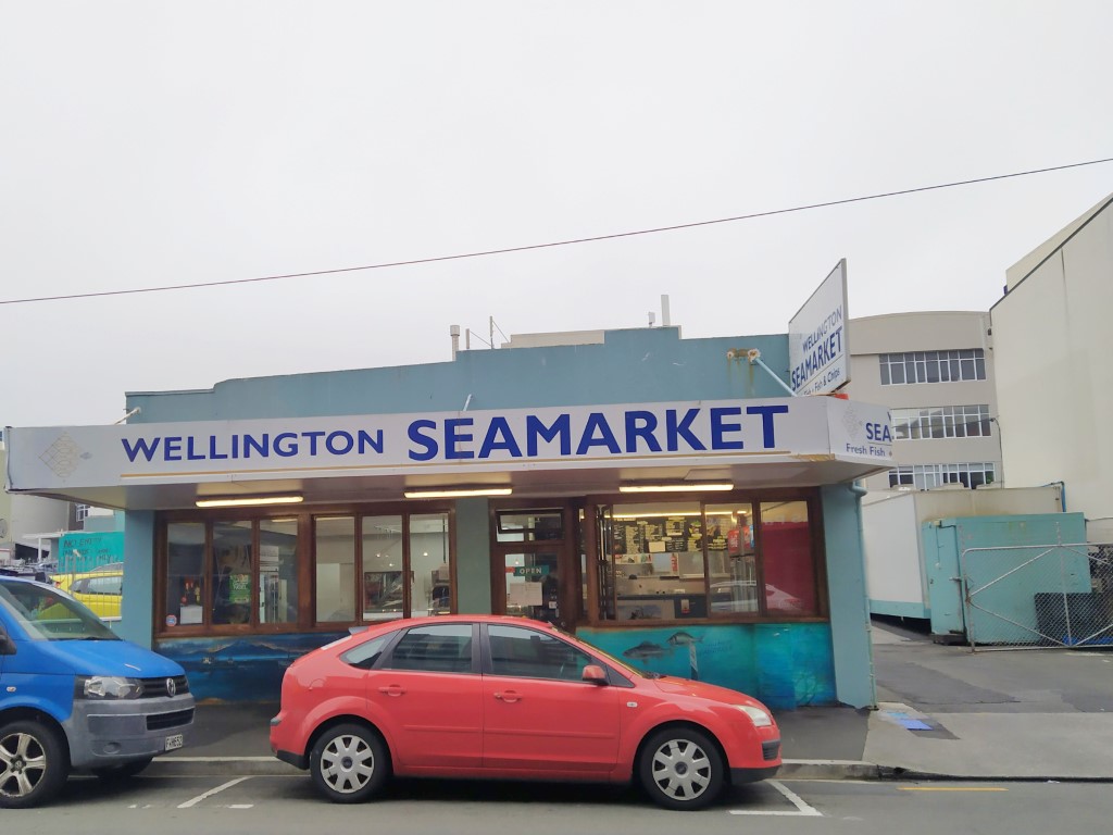 Wellington Seamarket for our first breakfast in Wellington