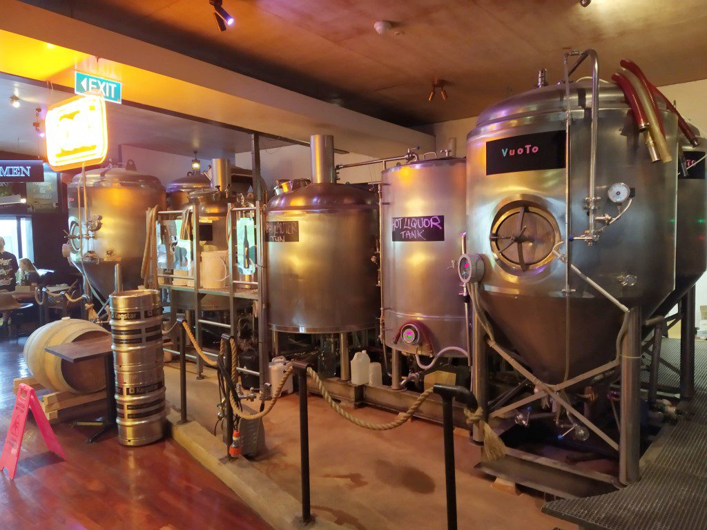 Fermentation tanks in Fork and Brew Wellington