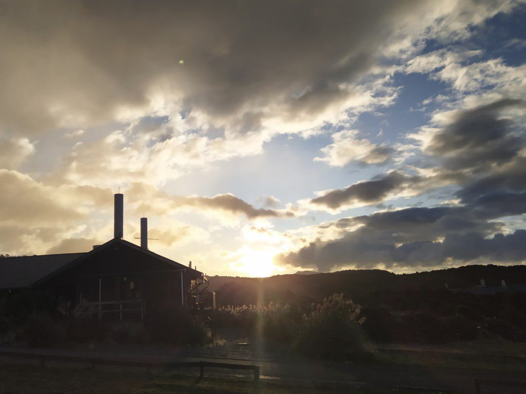 Sunset as seen from Skotel Alpine Resort before returning back