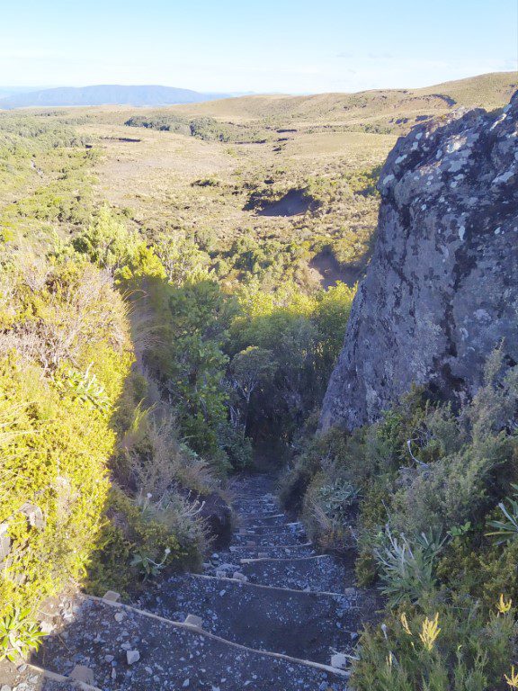 Steep climbs up and down to Tama Lake