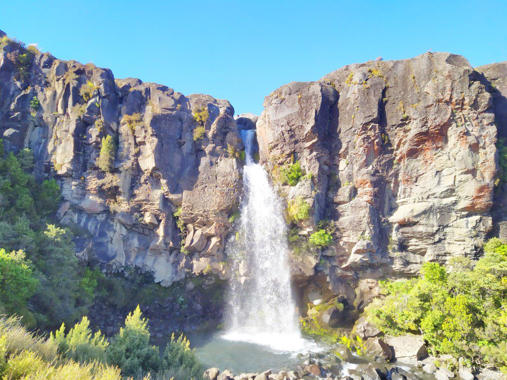 Arriving at Taranaki Falls at 9am