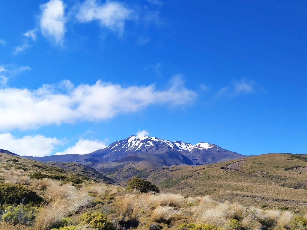 View of Mount Ruapehu enroute to Tama Lakes