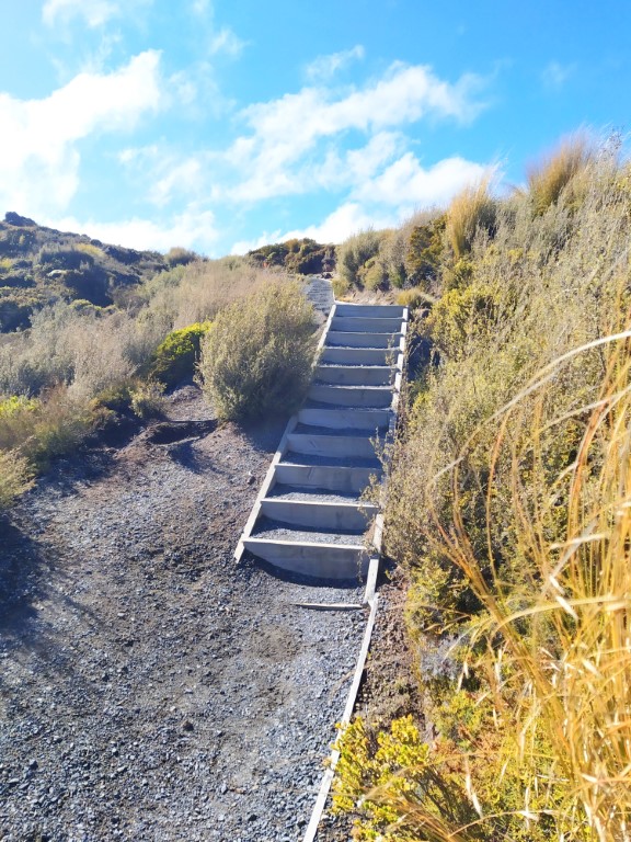 Climbs that go up and down on Tama Lakes Trail