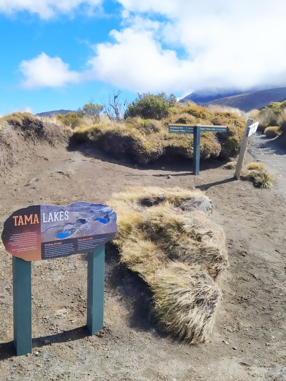 Signs near to Tama Lake New Zealand