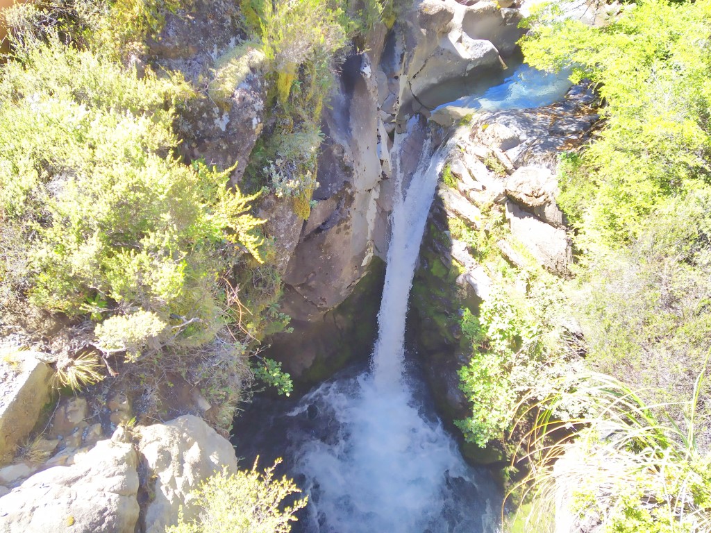 Top down shot of Taranaki Falls