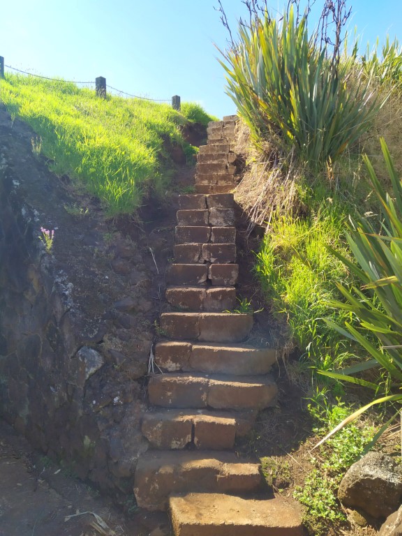 Stairs to climb at Maungauika / North Head New Zealand