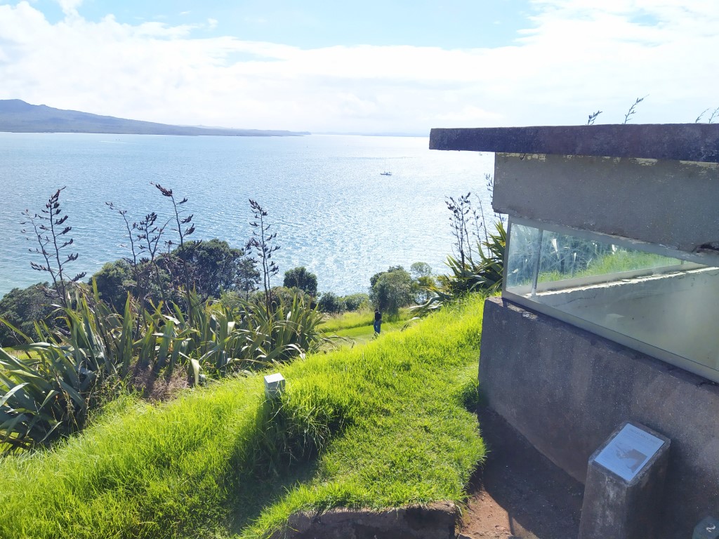 Coastal defence overlooking the channels at Maungauika / North Head New Zealand