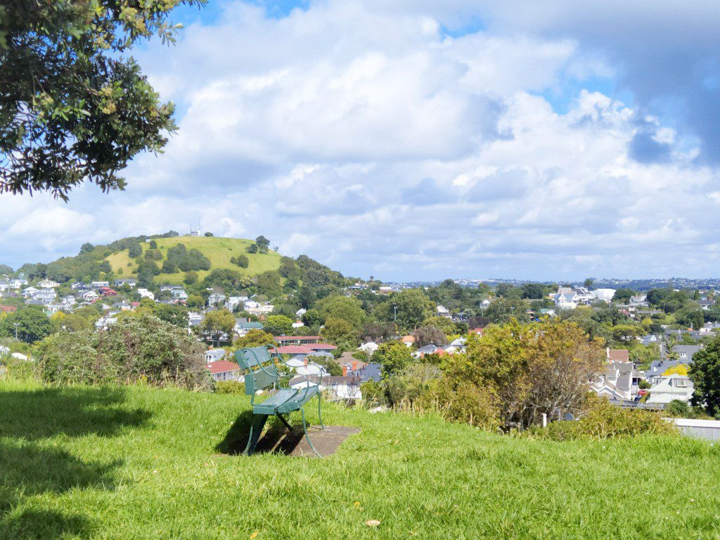 Taking a seat to enjoy the views from North Head Historic Reserve / Maungauika Devonport New Zealand