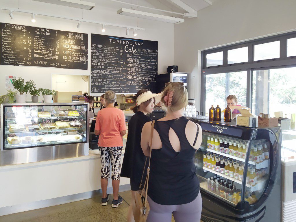 Torpedo Bay Cafe next to Torpedo Bay Navy Museum Devonport Auckland New Zealand