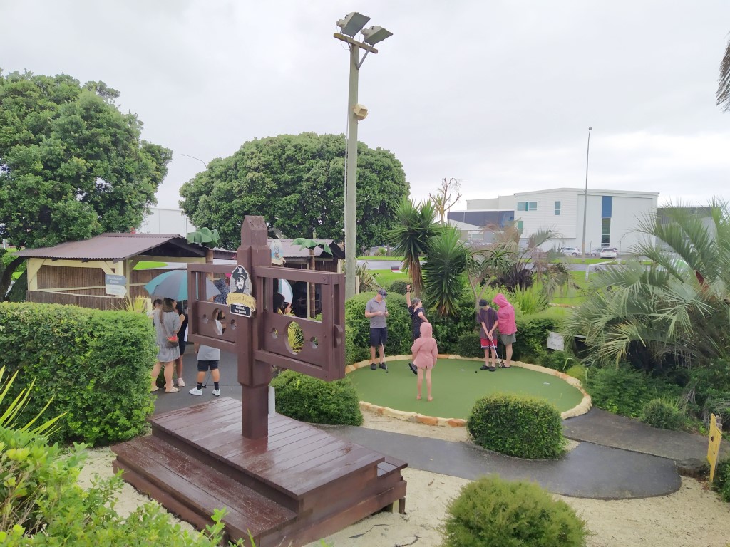 Practice course of Treasure Island Mini Golf Auckland before starting on the actual courses