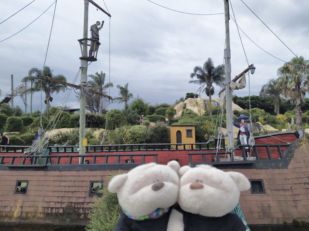 Ship with "explosive cannon" at Treasure Island Mini Golf Auckland