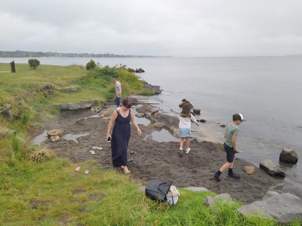 Heated waters next to Lake Taupo