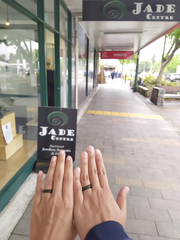 Jade rings bought from Taupo Jade Centre Taupo New Zealand