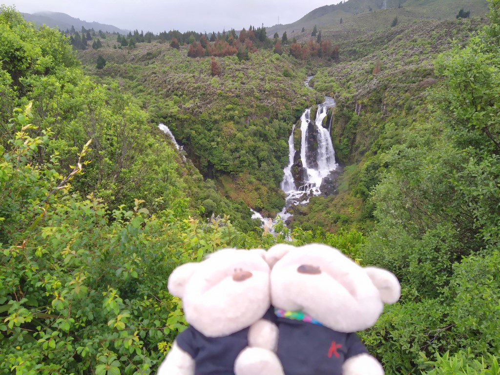 Seeing a triple waterfall near Napier New Zealand