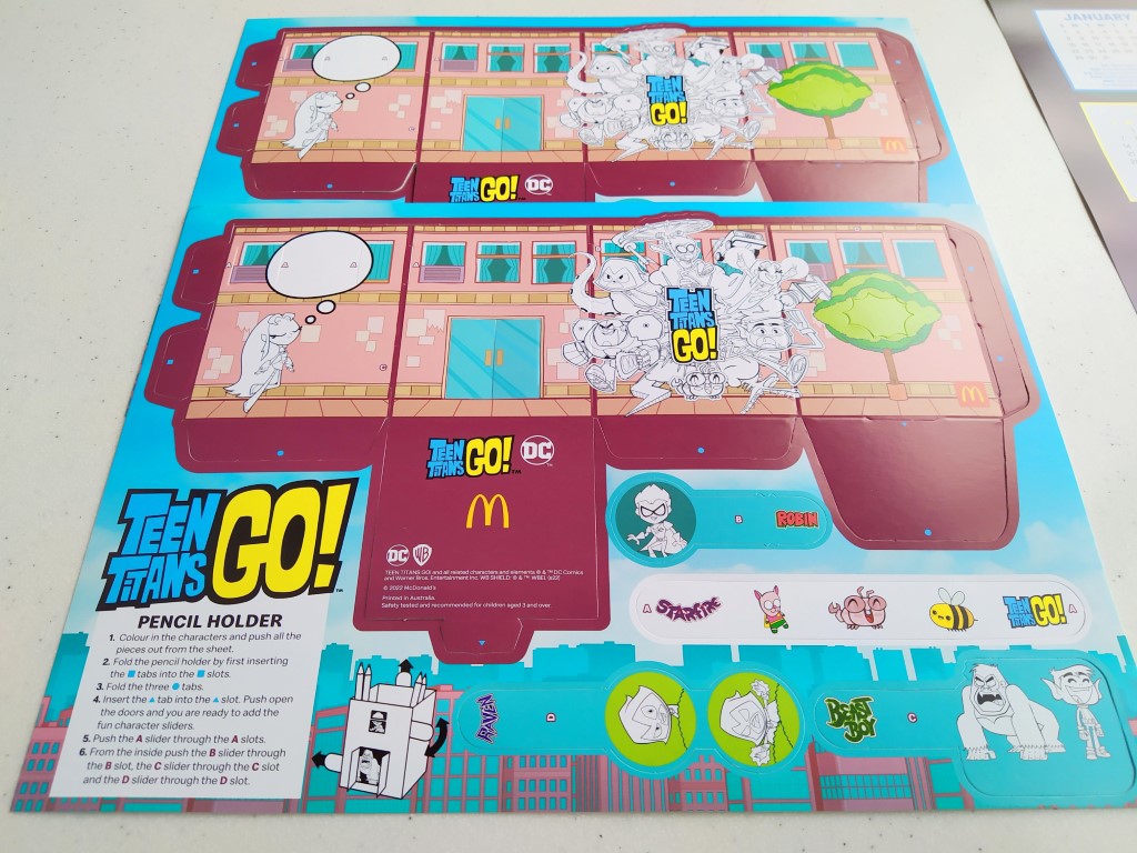 Foldable cut-outs from McDonald's Dannevirke New Zealand