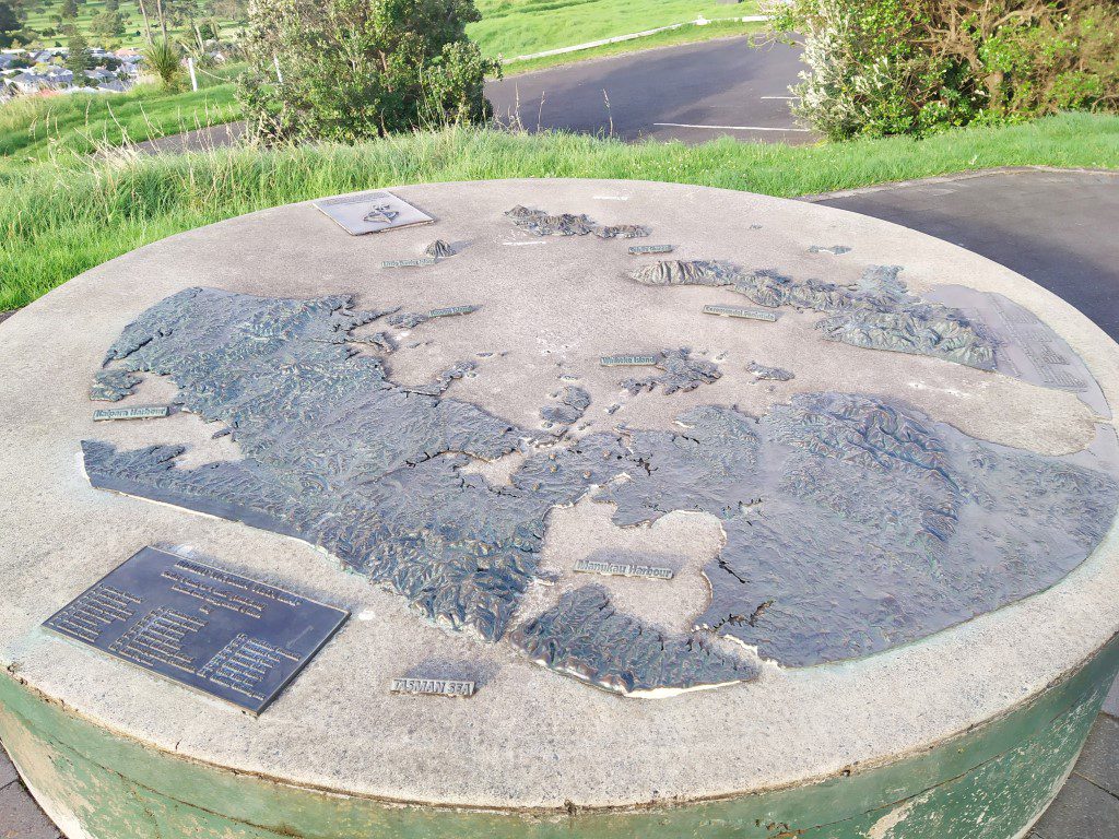 Map of Landscape around Devonport New Zealand