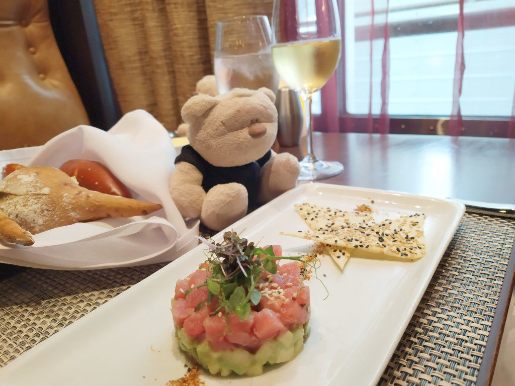 Chops Grille Tuna Tartare on Spectrum of the Seas Royal Caribbean Cruise