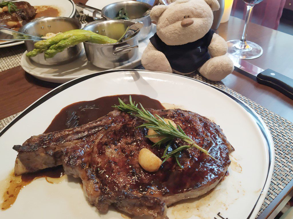 Chops Grille Medium Rare 16 oz Prime Bone-In Ribeye on Spectrum of the Seas Royal Caribbean Cruise