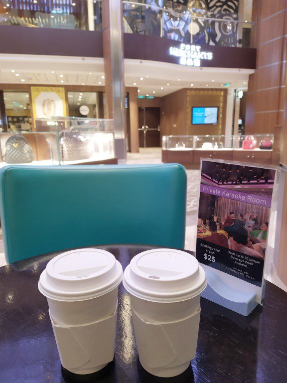 Double-shot latte from La Pattiserie Spectrum of the Seas Royal Caribbean Cruise