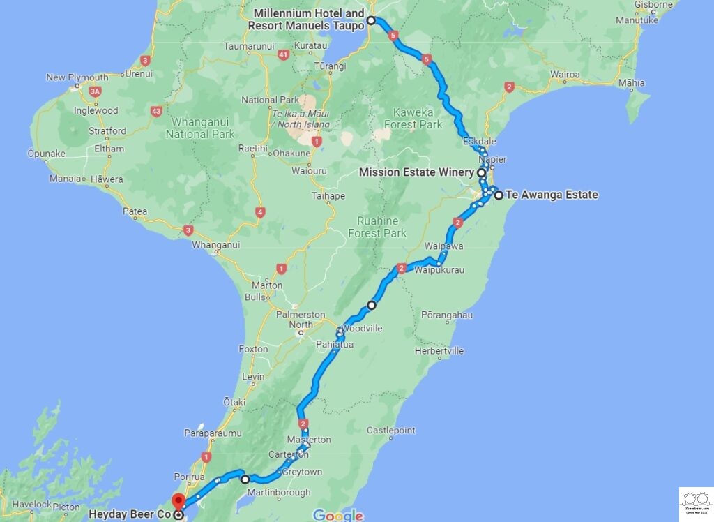New Zealand Travel Itinerary Day 6 from Taupo to Wellington