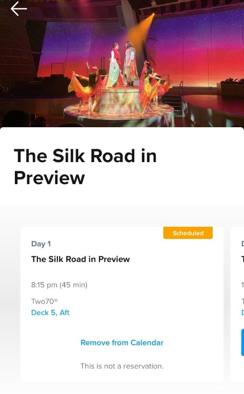 The Silk Road in Preview on Spectrum of the Seas Royal Caribbean Cruise