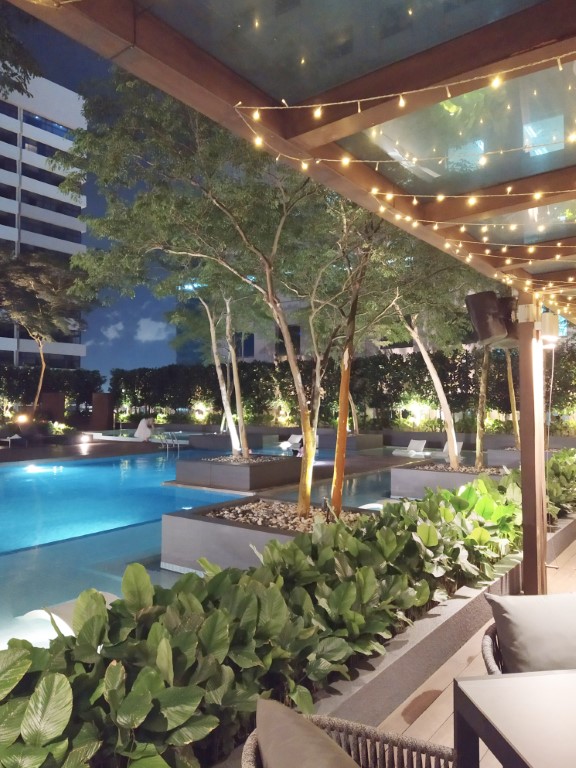 DoubleTree Hilton Johor Bahru (JB) Facilities - Swimming Pool with Fairy Lights