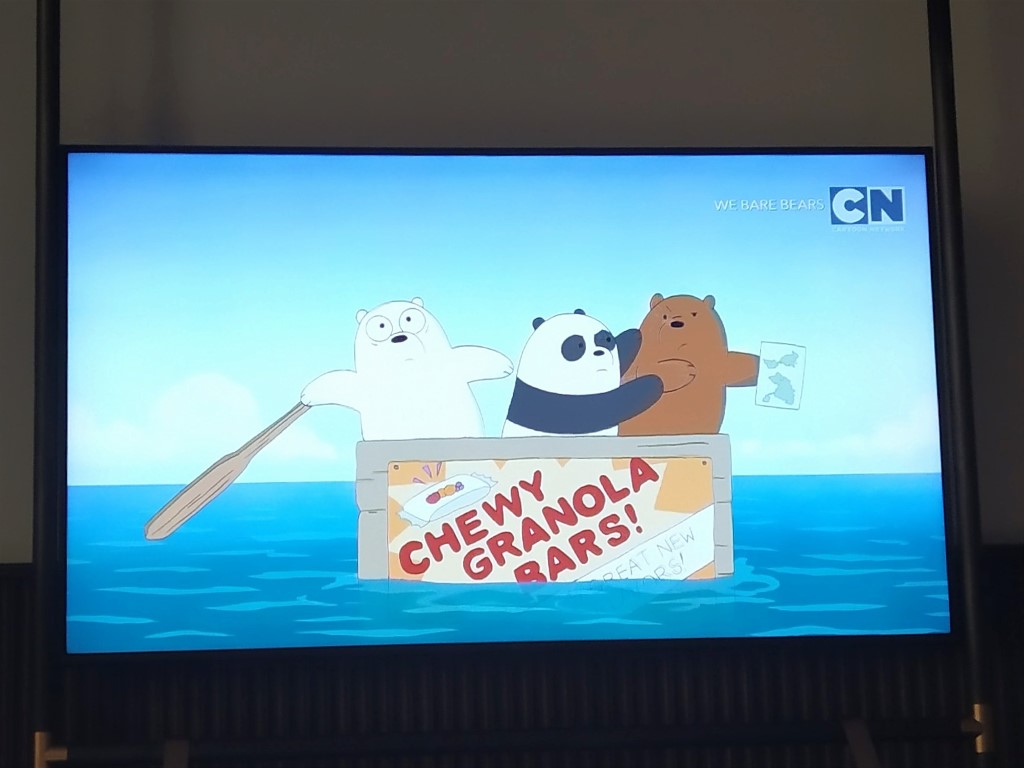 We Bare Bears on Cartoon Network during Staycation at Pullman Singapore Orchard Club Residence Room