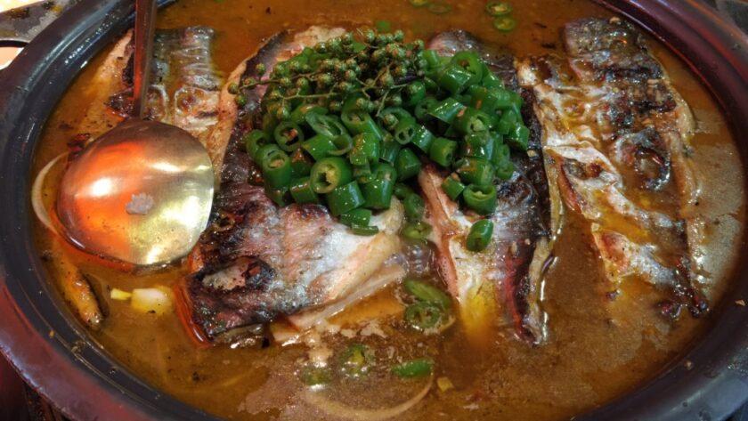 Tanyu (探鱼烤鱼) Grilled Fish with Fresh Green Pepper (鲜青椒爽麻烤鱼)