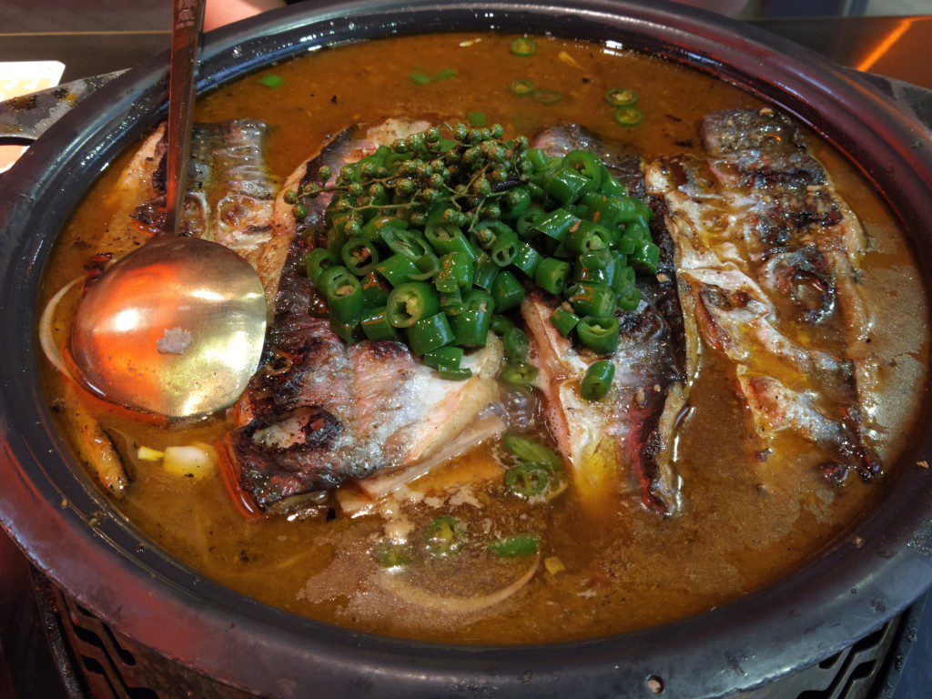 Tanyu (探鱼烤鱼) Grilled Fish with Fresh Green Pepper (鲜青椒爽麻烤鱼)