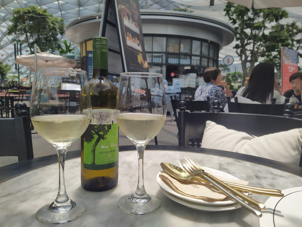 $35 per bottle Cornerstone Wines at Arteastiq Jewel Changi Airport