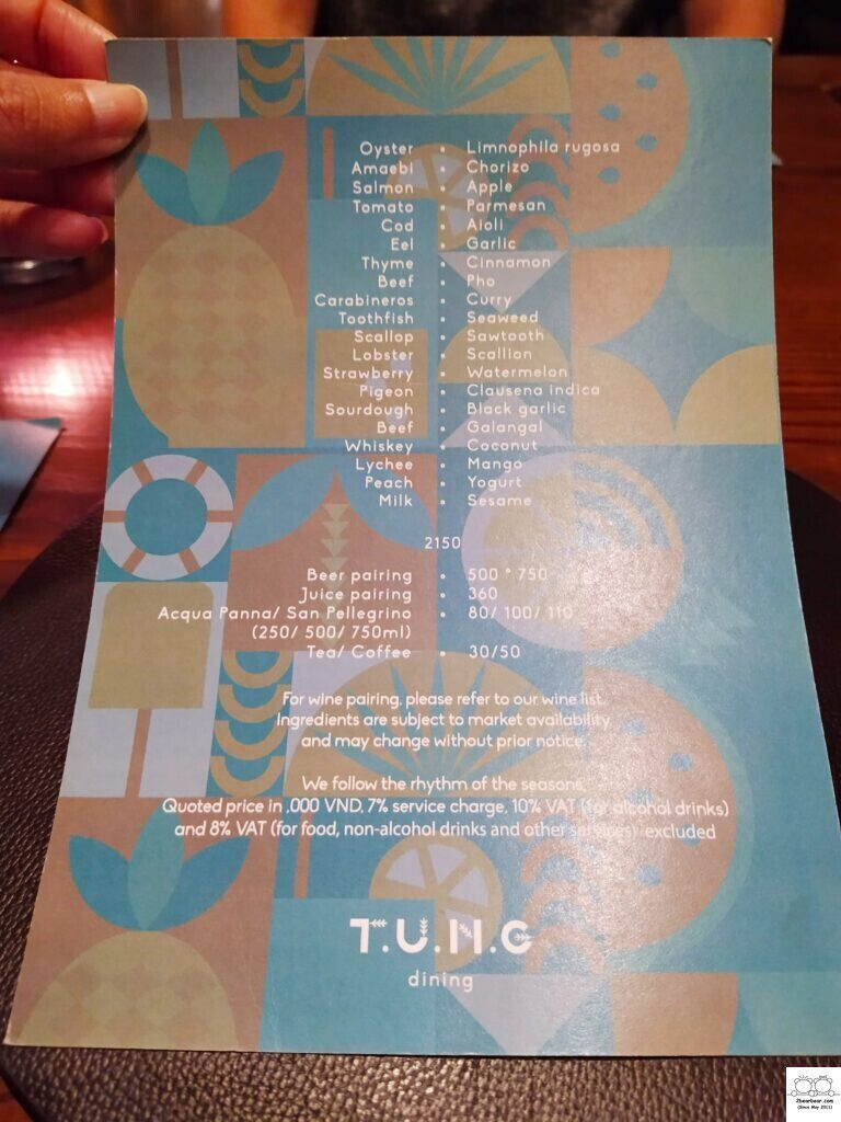 TUNG Dining Tasting Menu