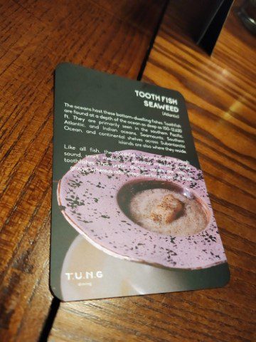 TUNG Dining Hanoi Review - Toothfish Seaweed Description