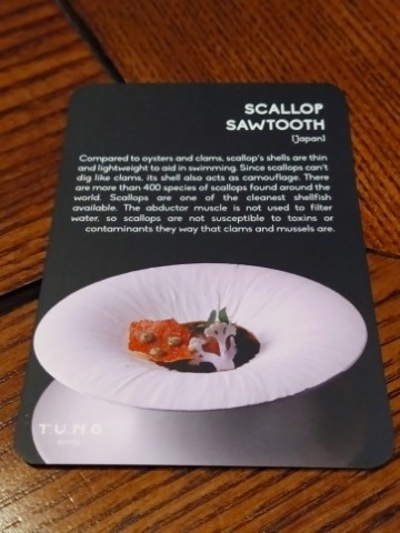 TUNG Dining Review Scallop Sawtooth Ingredient Description