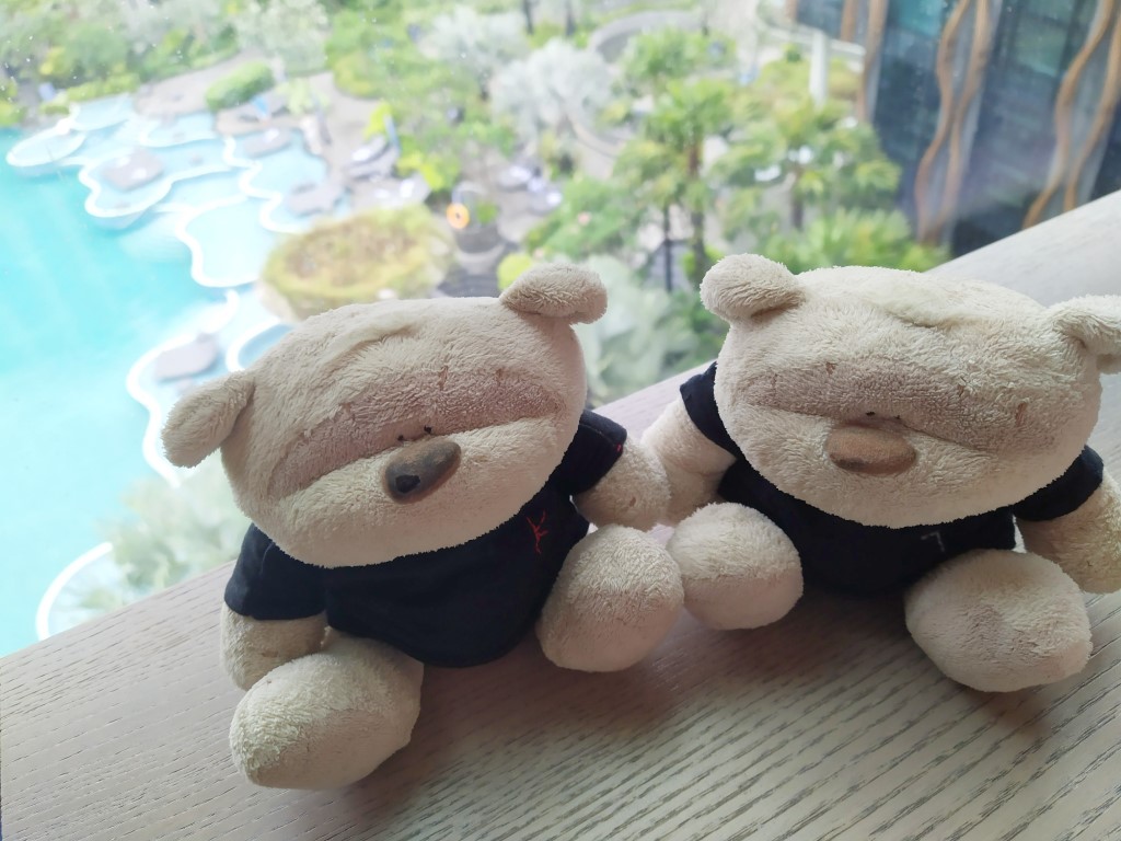 2bearbear at swimming pool (level 3) of Outpost Sentosa Hotel