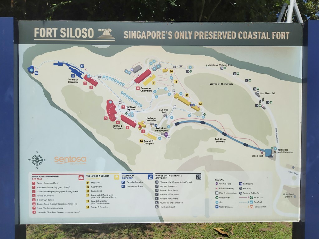 Fort Siloso Map Sentosa