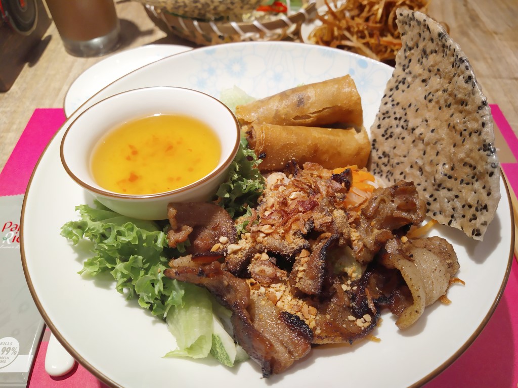 Fresh Rice Vermicelli with Grilled Pork  ($11.90) at Paper Rice Vietnamese Kitchen Changi City Point
