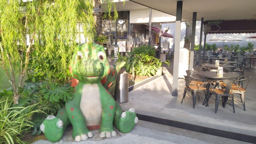 Cute dinosaur at Hub & Spoke Changi Airport