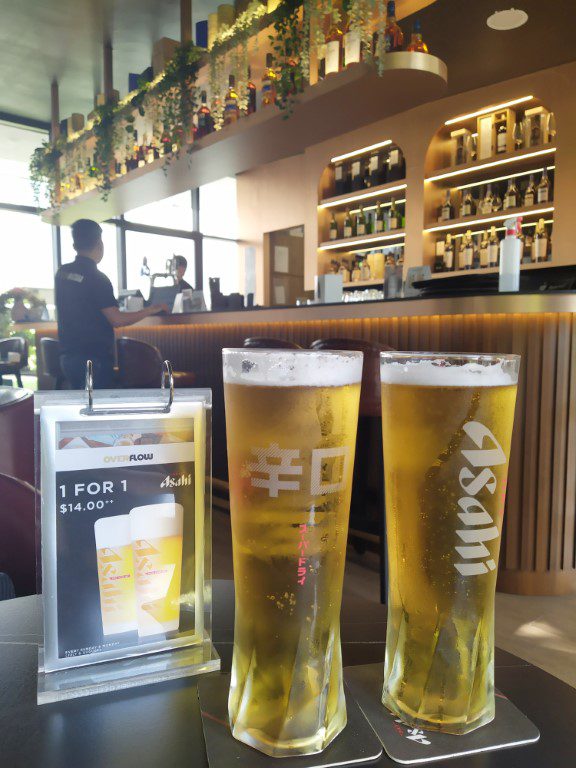 1-for-1 Asahi at Overflow Bar Changi Airport for $14++