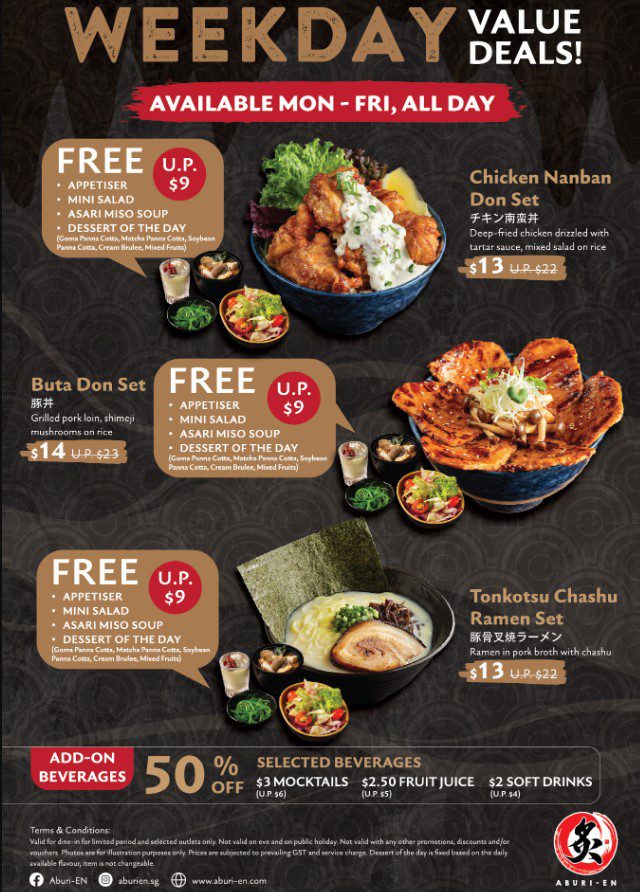 Aburi-En Weekday Value Deals Menu